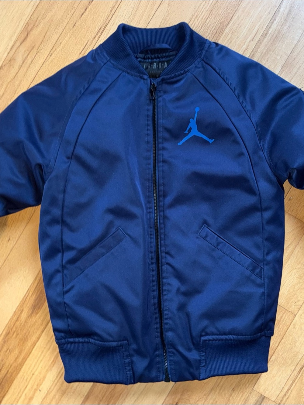 Jordan Boys' Blue Zip-Up Bomber Jacket